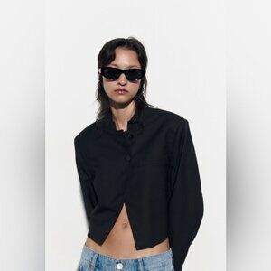 Zara Cropped Blazer Size Medium